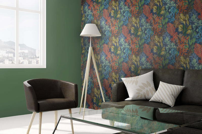 media image for Bora Bora Blueberry Wallpaper from the Tropical Collection by Galerie Wallcoverings 291