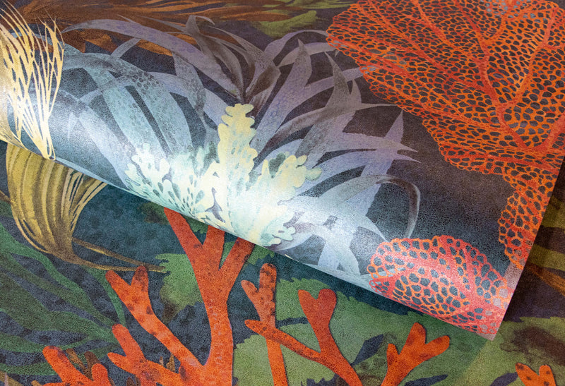 media image for Bora Bora Blueberry Wallpaper from the Tropical Collection by Galerie Wallcoverings 240