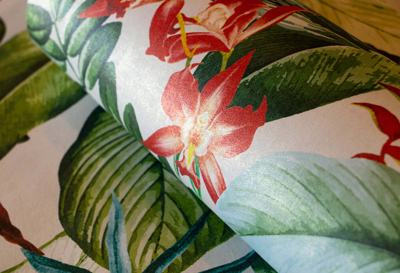media image for Kiribati Avocado Wallpaper from the Tropical Collection by Galerie Wallcoverings 259