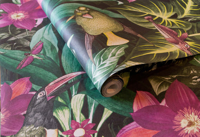 product image for Palau Berry Wallpaper from the Tropical Collection by Galerie Wallcoverings 43