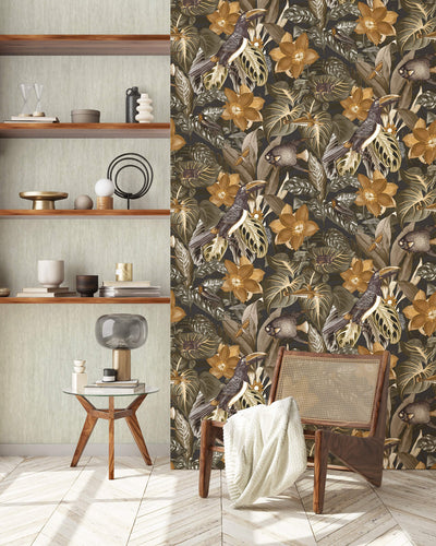 product image for Palau Walnut Wallpaper from the Tropical Collection by Galerie Wallcoverings 54