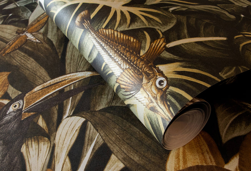 media image for Palau Walnut Wallpaper from the Tropical Collection by Galerie Wallcoverings 296
