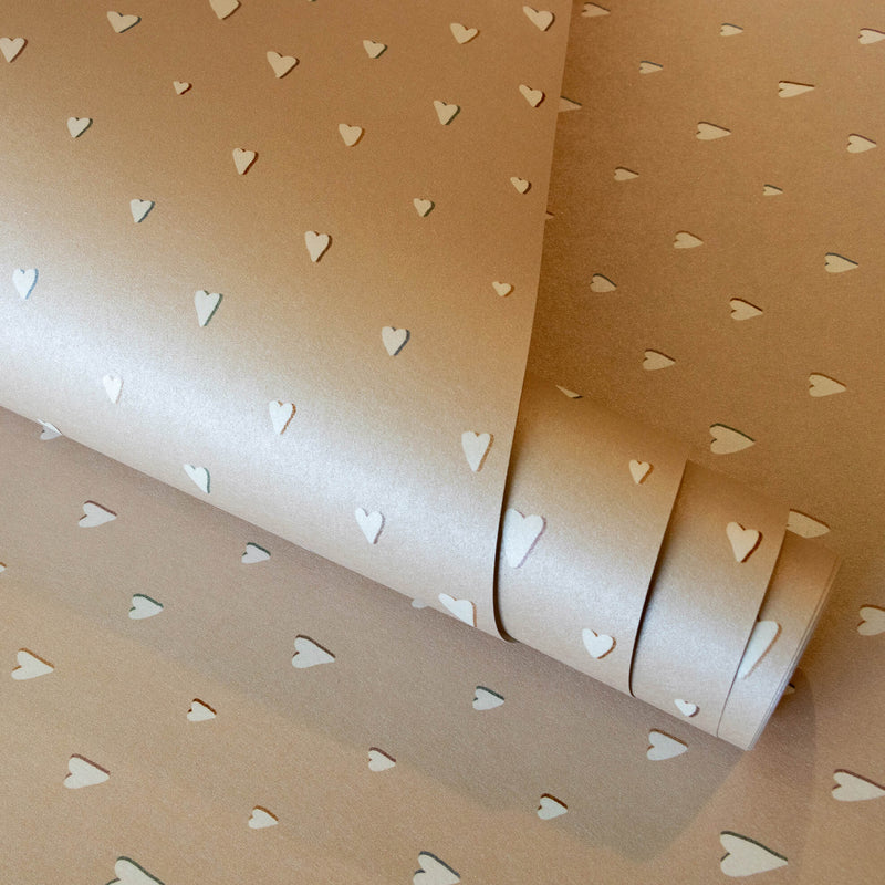 media image for Hearts Beige Wallpaper from the Great Kids Collection by Galerie Wallcoverings 266