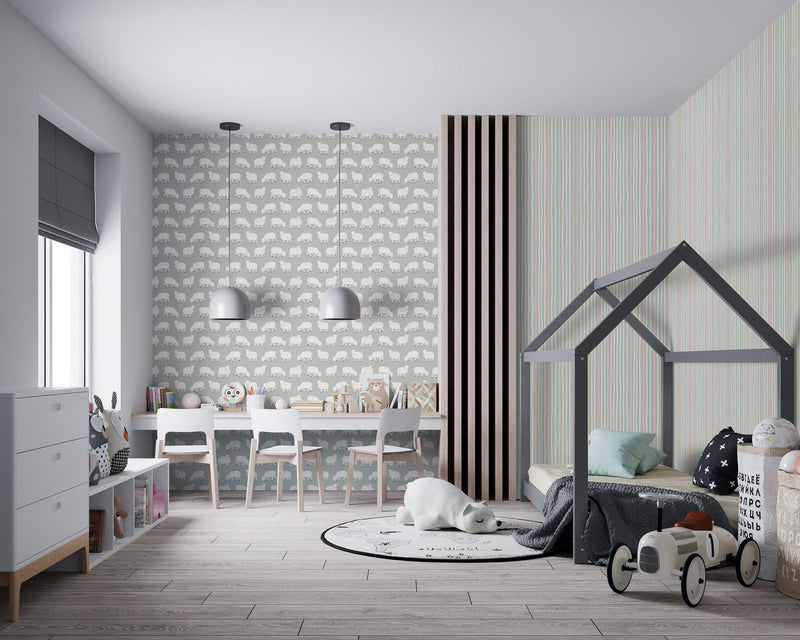media image for Sweet Sheep Sage Wallpaper from the Great Kids Collection by Galerie Wallcoverings 245