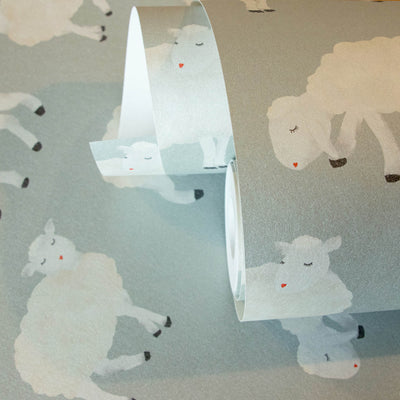 product image for Sweet Sheep Sage Wallpaper from the Great Kids Collection by Galerie Wallcoverings 41