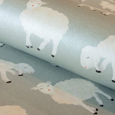 product image for Sweet Sheep Sage Wallpaper from the Great Kids Collection by Galerie Wallcoverings 42