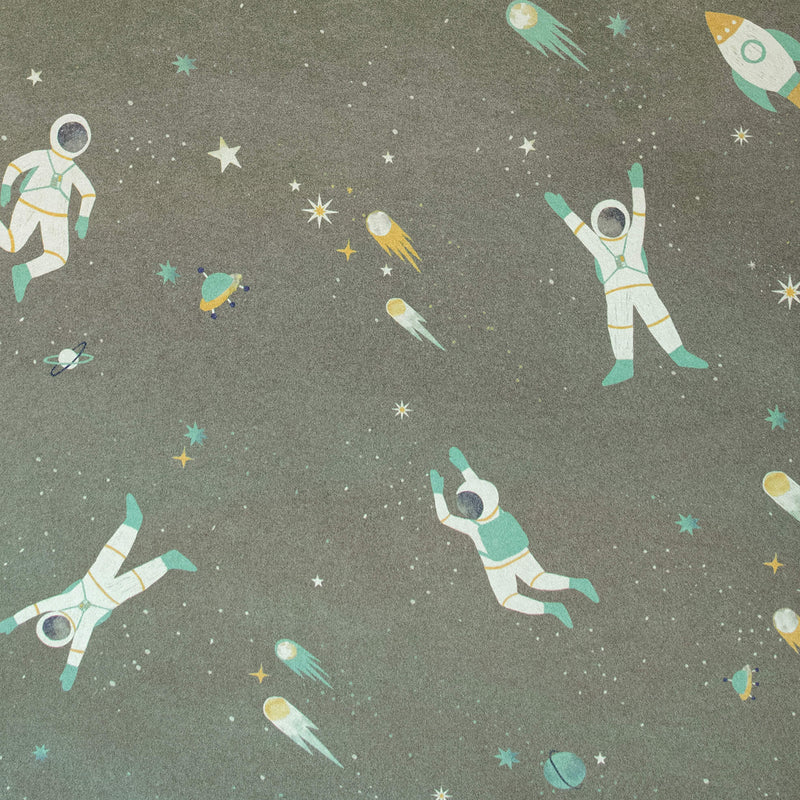 media image for Super Space Dark Green Wallpaper from the Great Kids Collection by Galerie Wallcoverings 234