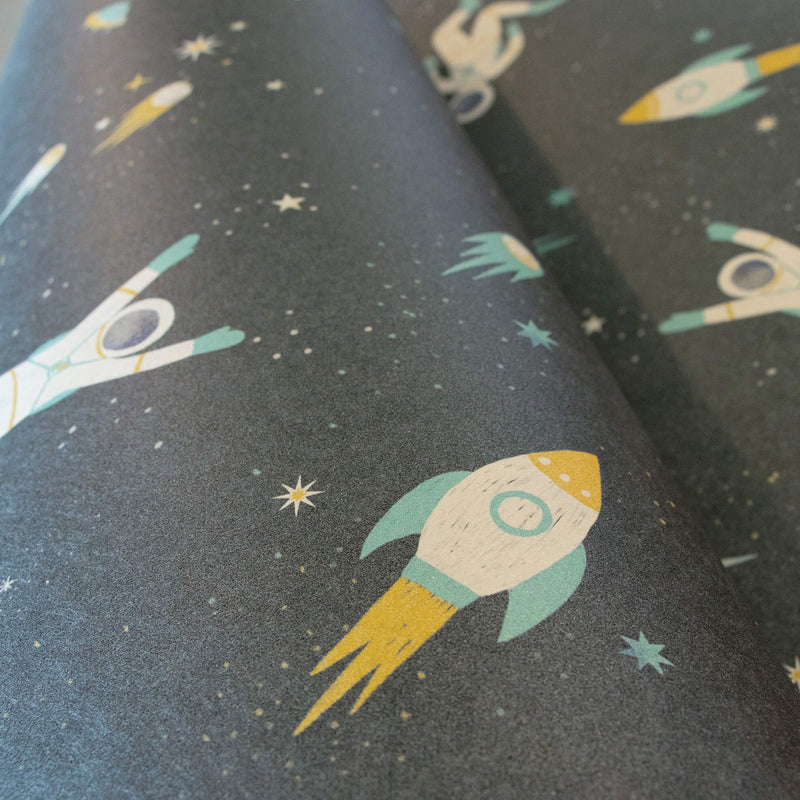 media image for Super Space Blue Wallpaper from the Great Kids Collection by Galerie Wallcoverings 218