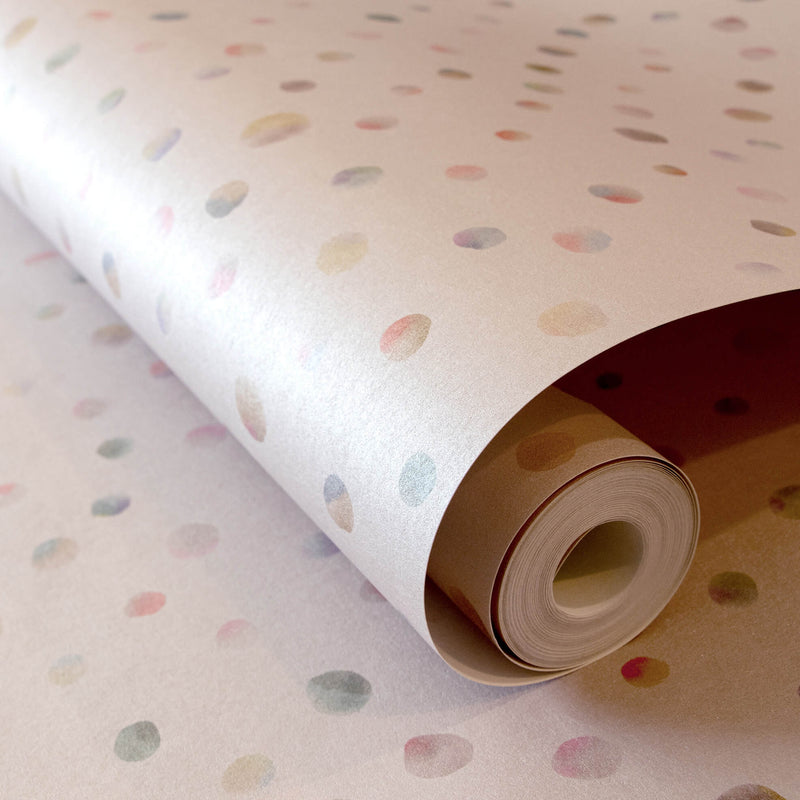 media image for Watercolor Dots Rose Wallpaper from the Great Kids Collection by Galerie Wallcoverings 24