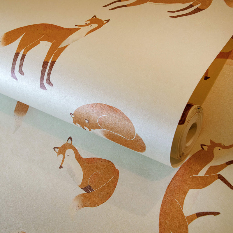 media image for Friendly Foxes Pearl Wallpaper from the Great Kids Collection by Galerie Wallcoverings 260