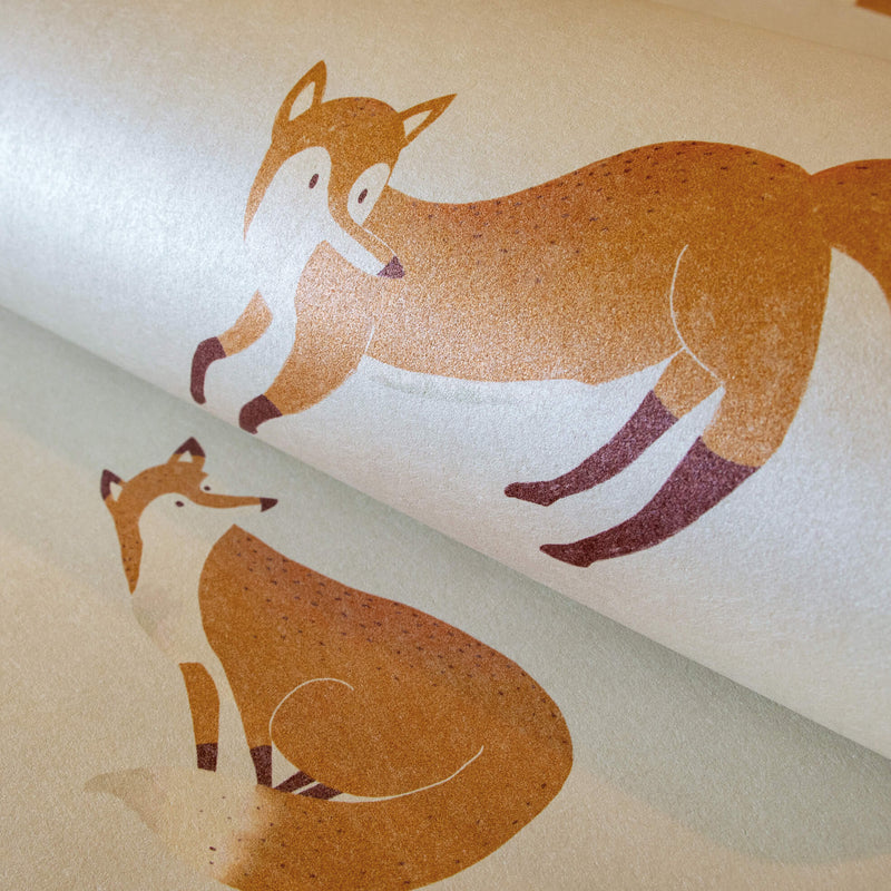 media image for Friendly Foxes Pearl Wallpaper from the Great Kids Collection by Galerie Wallcoverings 297