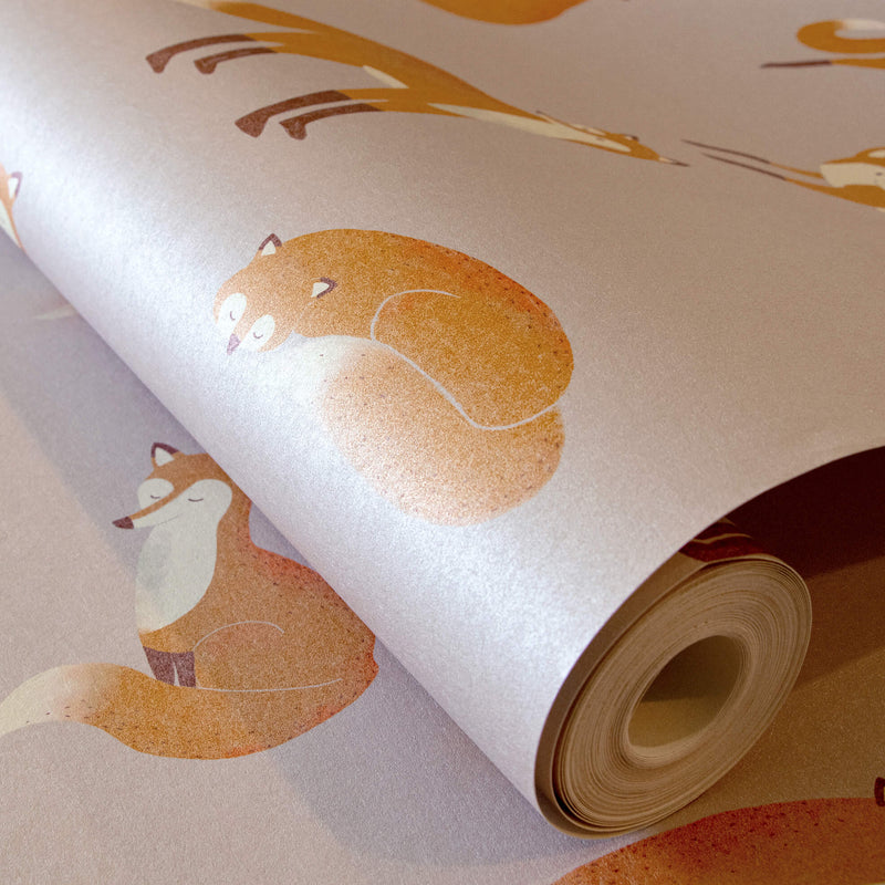 media image for Friendly Foxes Rose Wallpaper from the Great Kids Collection by Galerie Wallcoverings 258