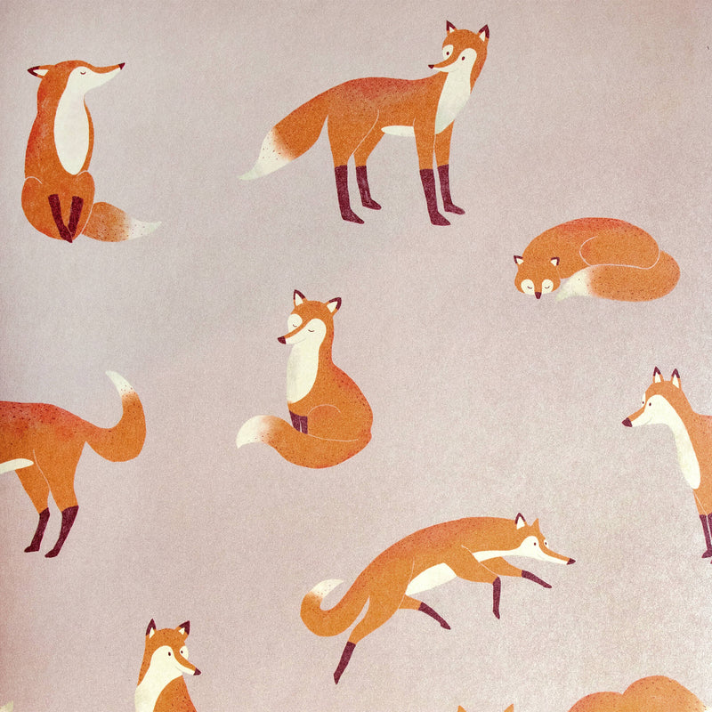 media image for Friendly Foxes Rose Wallpaper from the Great Kids Collection by Galerie Wallcoverings 226