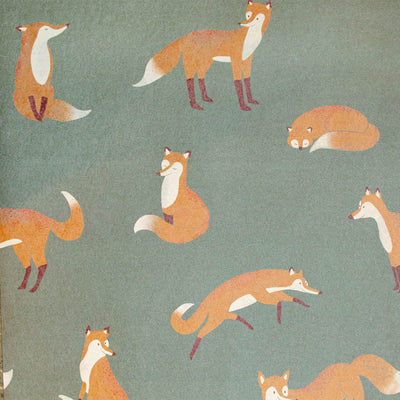 product image of Friendly Foxes Dark Green Wallpaper from the Great Kids Collection by Galerie Wallcoverings 52
