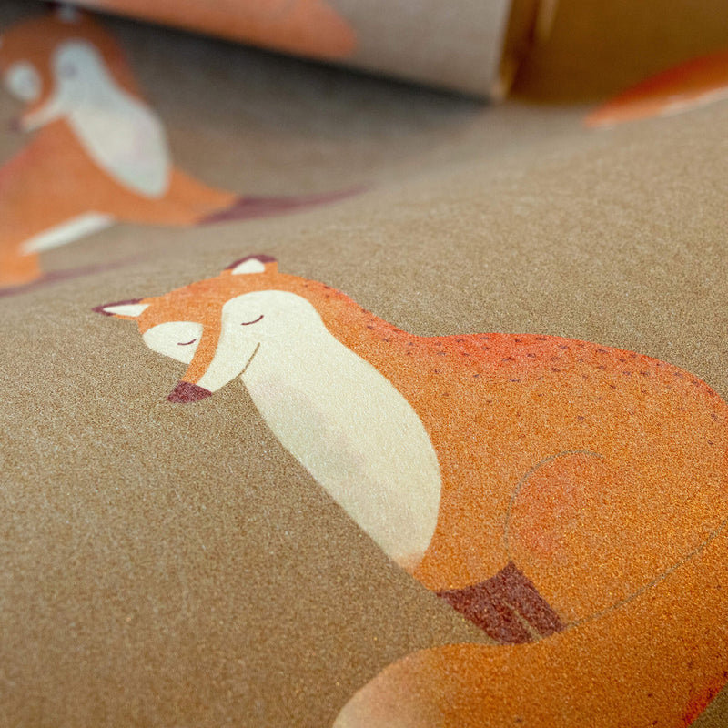 media image for Friendly Foxes Bronze Wallpaper from the Great Kids Collection by Galerie Wallcoverings 283