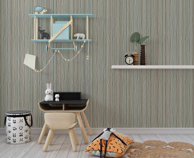 product image for Stripes Dark Green Wallpaper from the Great Kids Collection by Galerie Wallcoverings 11