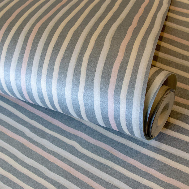 media image for Stripes Dark Blue Wallpaper from the Great Kids Collection by Galerie Wallcoverings 277
