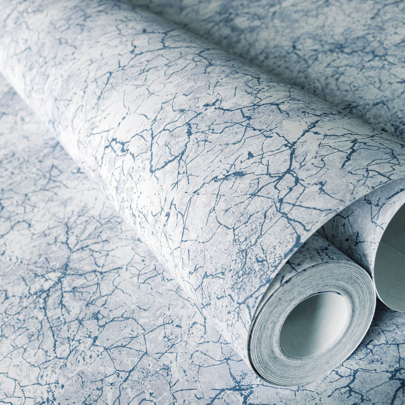media image for Bento Chalky Blue Wallpaper from the Azulejo Collection by Galerie Wallcoverings 250