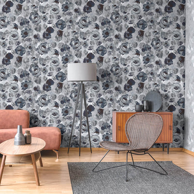 product image for Paeonia Wallpaper in Navy Ash  76
