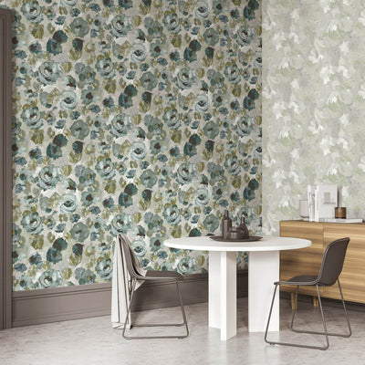 product image for Paeonia Wallpaper in Smaragd Grey  7