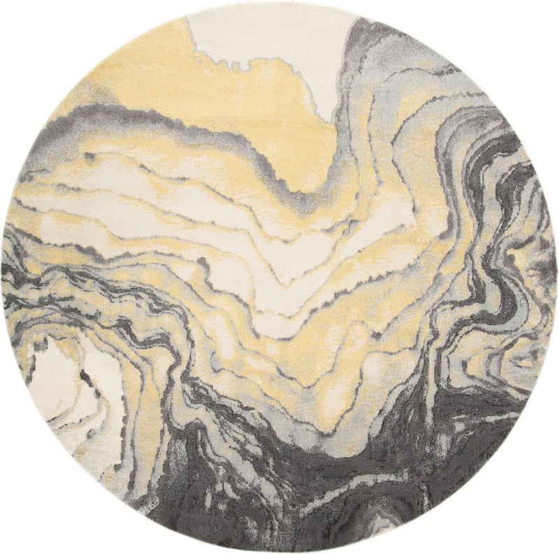 media image for Milania Gray and Yellow Rug by BD Fine Flatshot Image 1 273
