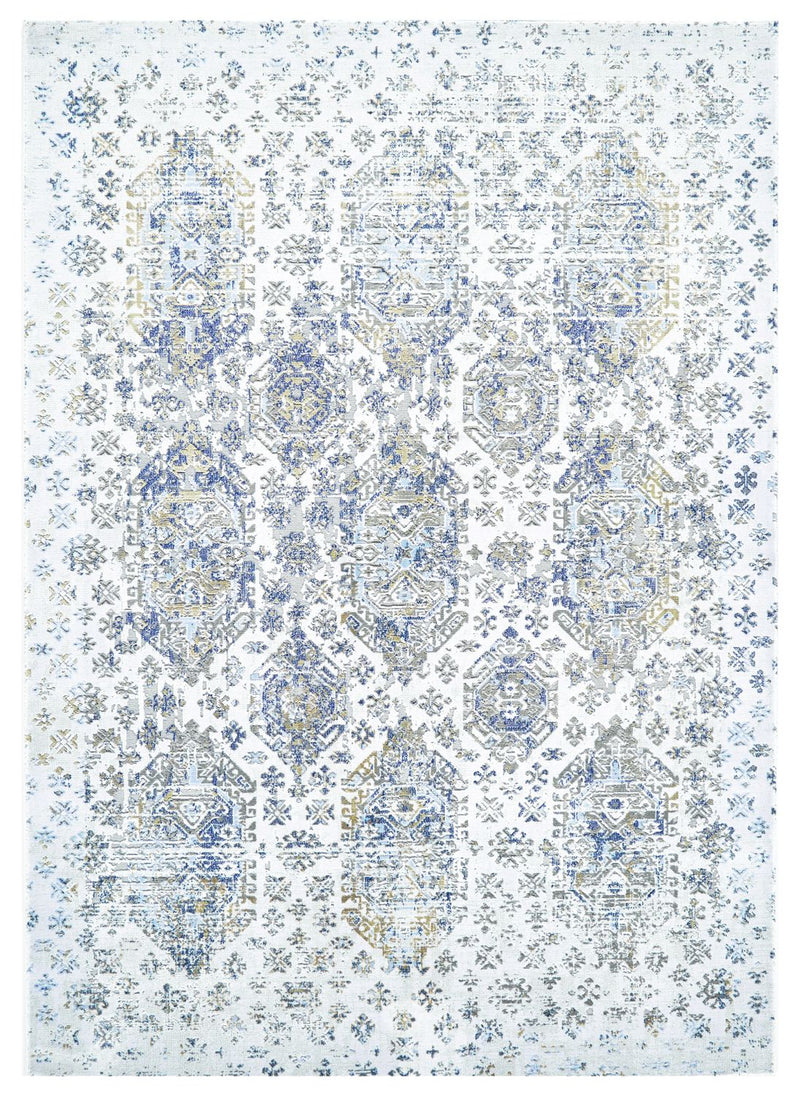 media image for Crowford White and Gold Rug by BD Fine Flatshot Image 1 283