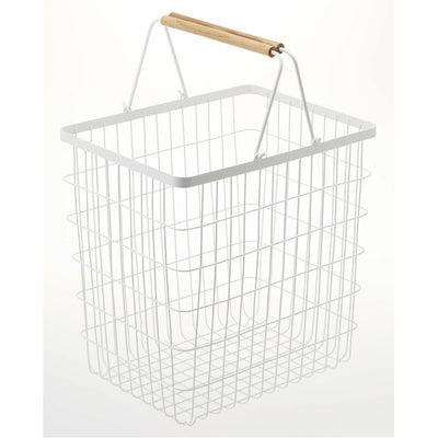 product image for Tosca Wire Laundry Basket - White Steel - Large by Yamazaki 75