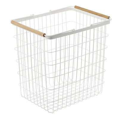product image for Tosca Wire Laundry Basket - White Steel - Large by Yamazaki 37
