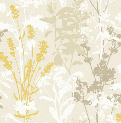 product image for Santa Lucia Beige Wild Flowers Wallpaper from the Nature by Advantage Collection by Brewster Home Fashions 9