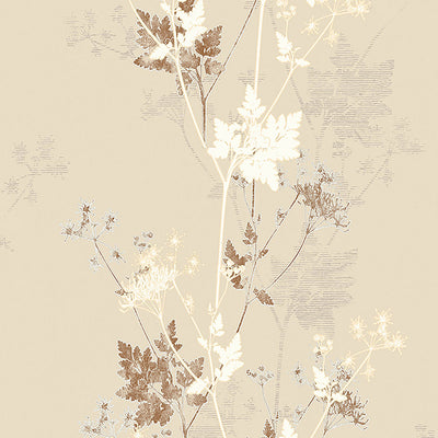product image of sample tara cream sprig wallpaper from the nature by advantage collection by brewster home fashions 1 54