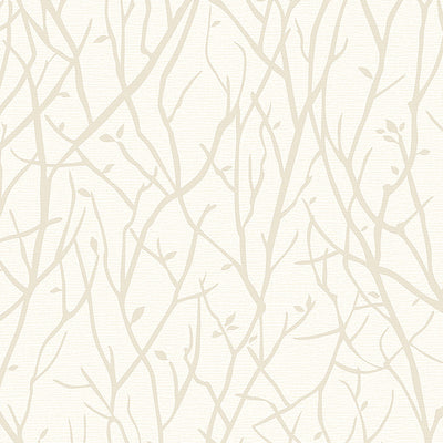 product image of Kaden Ivory Branches Wallpaper from the Nature by Advantage Collection by Brewster Home Fashions 596