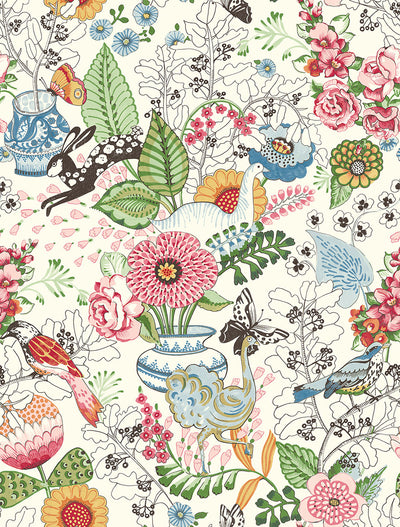 product image of Sample Whimsy Multicolor Fauna Wallpaper 587