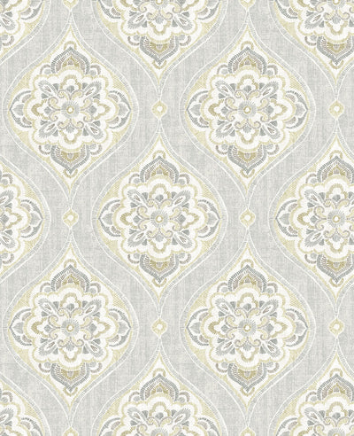 product image of Adele Light Grey Damask Wallpaper 546