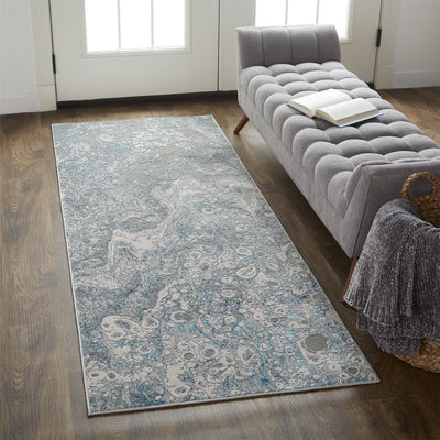 product image for Aurelian Silver and Blue Rug by BD Fine Roomscene Image 1 24