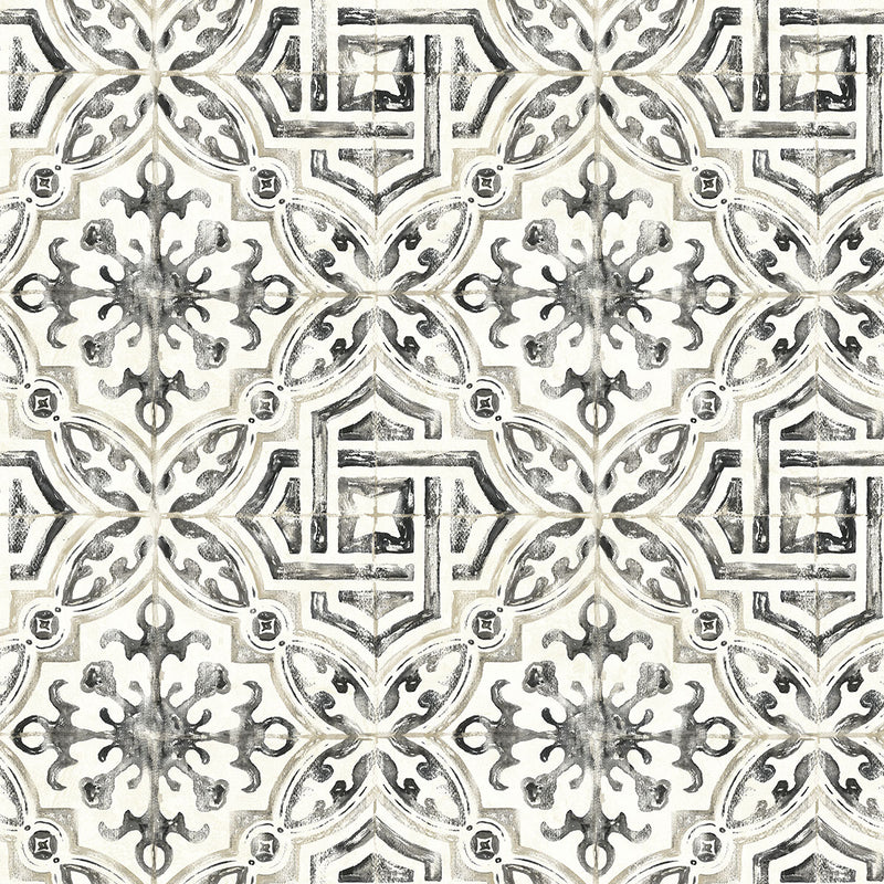 media image for Sonoma Charcoal Spanish Tile Wallpaper 228