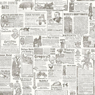 product image for Underwood Brown Newspaper Wallpaper 45