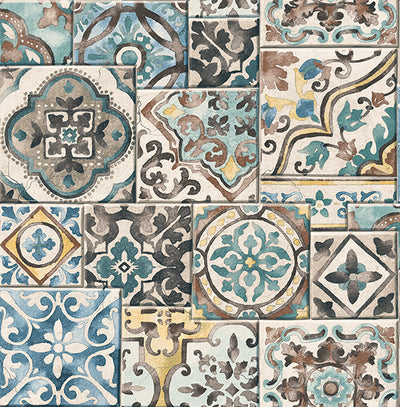 product image of Marrakesh Blue Global Tiles Wallpaper 539