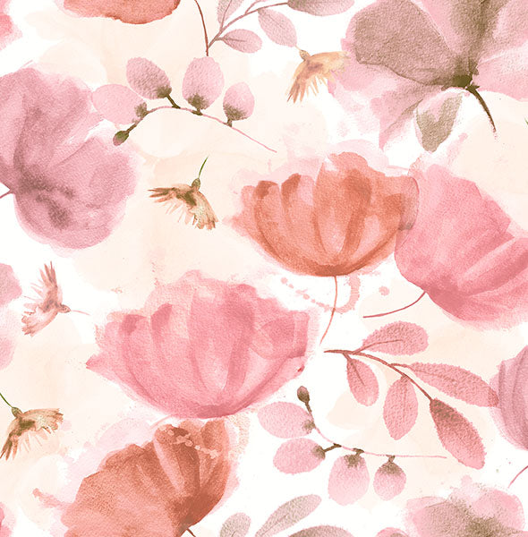 media image for Zahra Pink Floral Wallpaper 294