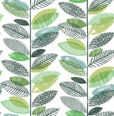 product image for Nyssa Green Leaves Wallpaper 68