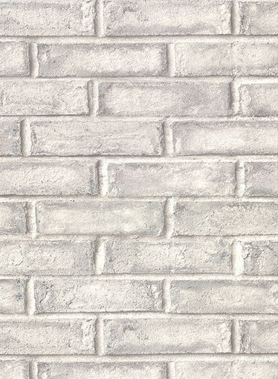 product image of Appleton Grey Faux Weathered Brick Wallpaper from the Main Street Collection by Brewster 566