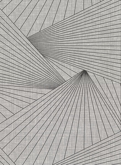 product image of Berkeley Grey Geometric Faux Linen Wallpaper from the Main Street Collection by Brewster 583