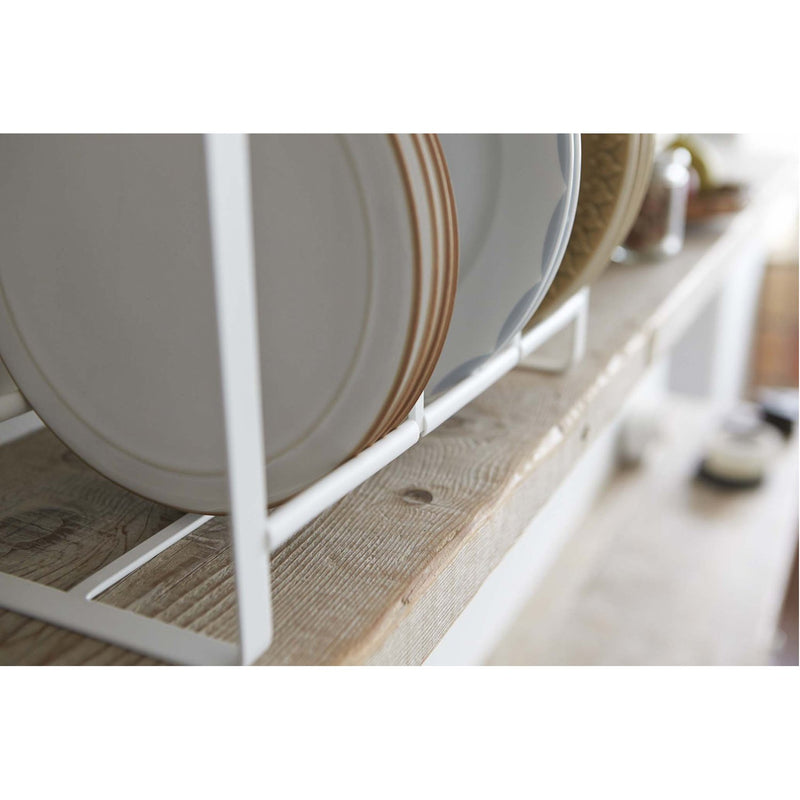 media image for Tosca Wood-Accented Dish Storage Rack by Yamazaki 241