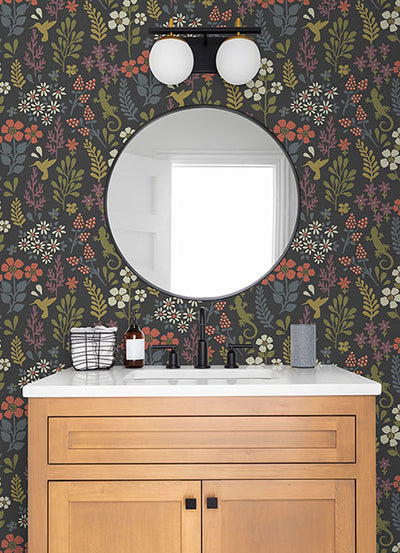 product image for Karina Charcoal Meadow Wallpaper 22