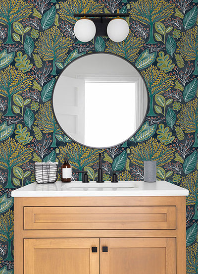 product image for Kiah Blue Forest Wallpaper 47