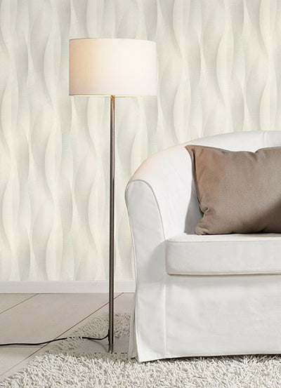 product image for Currin Light Grey Wave Wallpaper 1