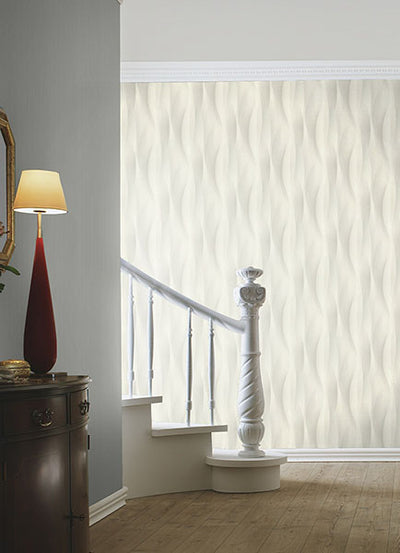 product image for Currin Light Grey Wave Wallpaper 93