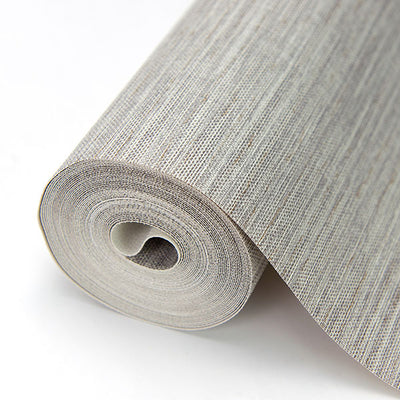 product image for Bay Ridge Light Grey Faux Grasscloth Wallpaper from the Warner XI Collection by Brewster Home Fashions 54