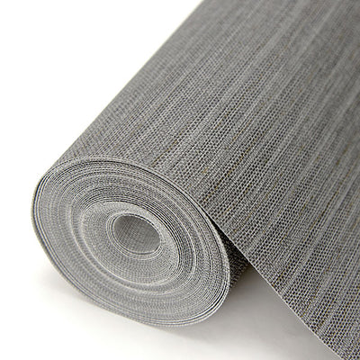 product image for Bay Ridge Charcoal Faux Grasscloth Wallpaper from the Warner XI Collection by Brewster Home Fashions 36
