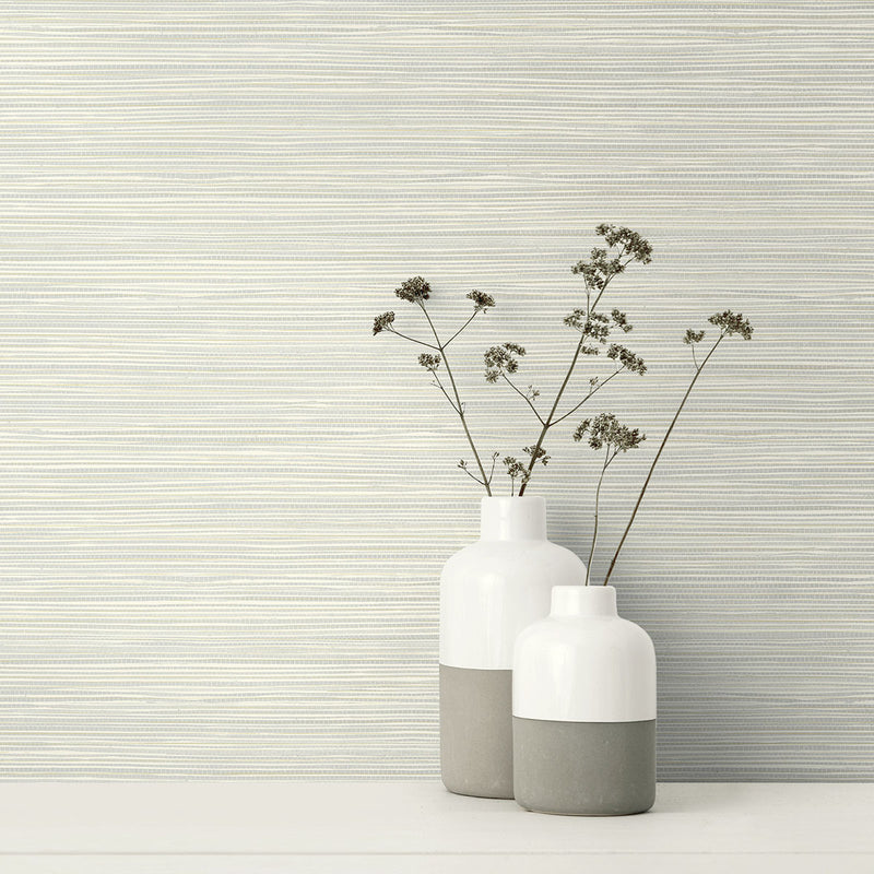 media image for Bondi Light Grey Grasscloth Texture Wallpaper from the Warner XI Collection by Brewster Home Fashions 218