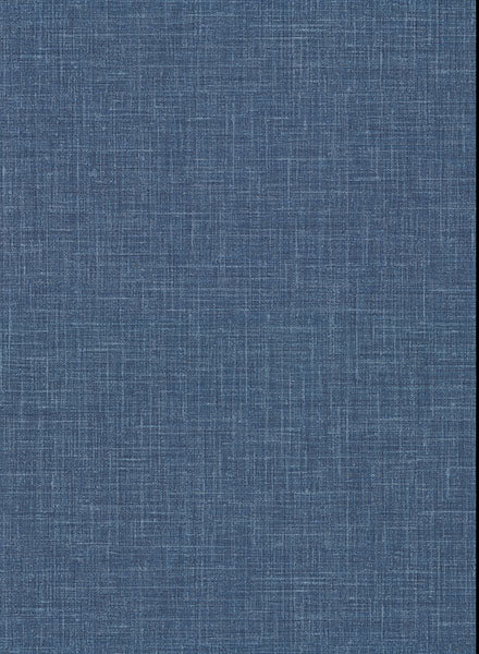 media image for Upton Indigo Faux Linen Wallpaper from the Warner XI Collection by Brewster Home Fashions 251